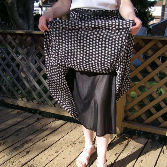 🖤 NWT American Rag Lined Skirt size 11 Polka dots - Picture 7 of 9